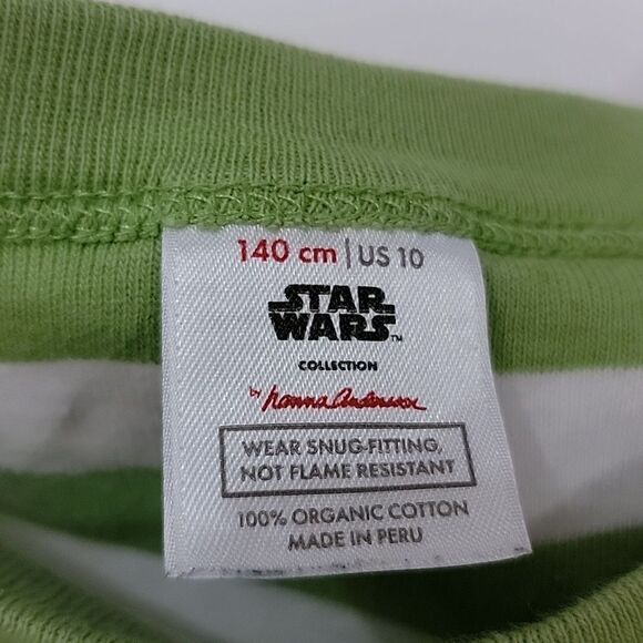 HANNA ANDERSSON Star Wars Yoda Striped Top size 10 - Picture 4 of 4